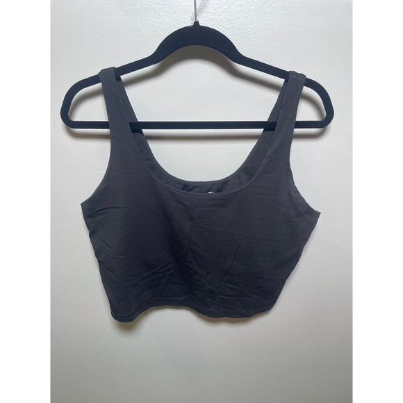 Avia Tops - Avia SoftSculpt Womens Black Crop Tank Top Scoop Neck Athletic Size XL 16-18